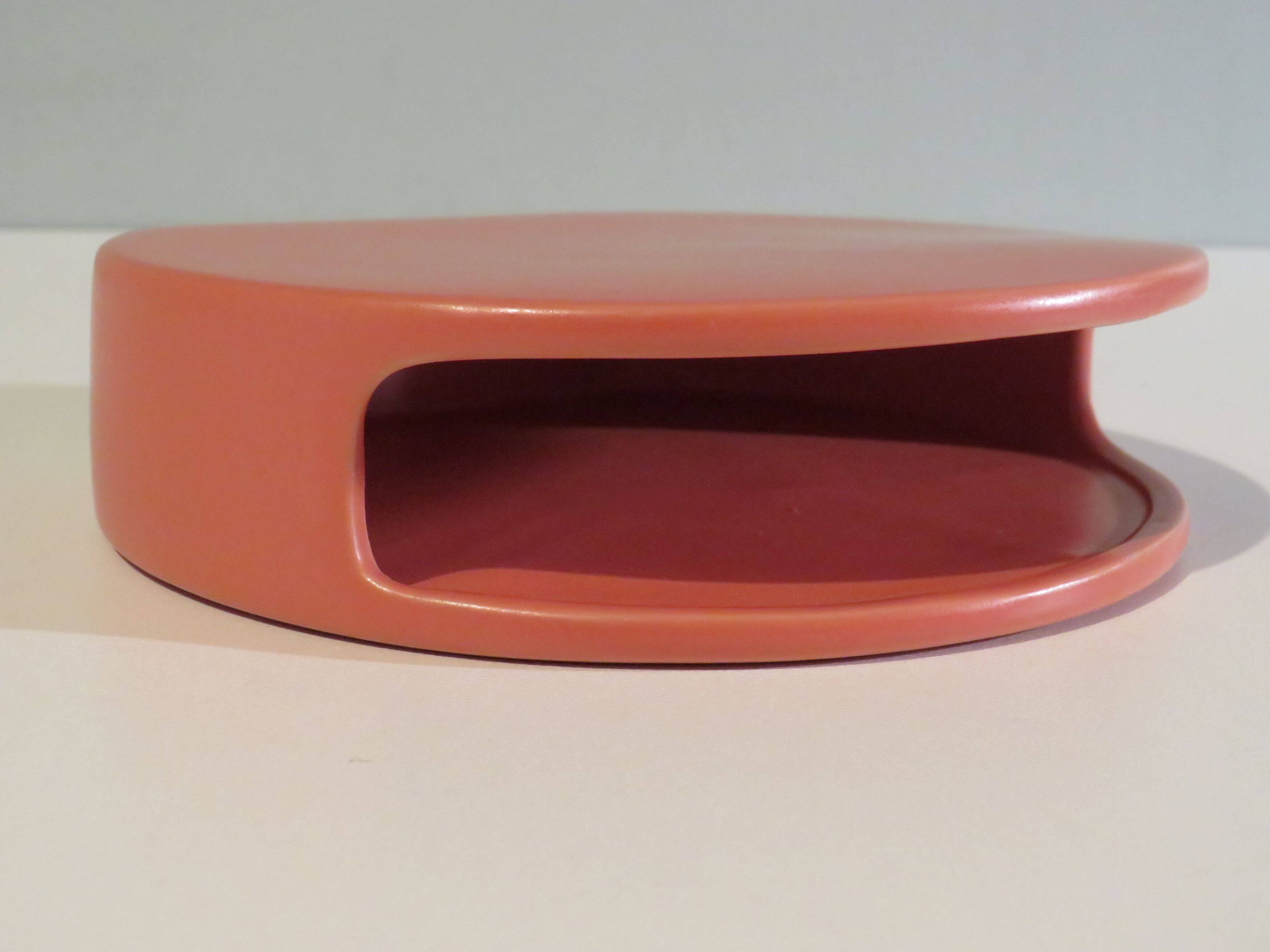 Lot de 2 vases en céramique rose, style Memphis années 1980