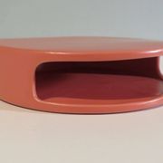 Set of 2 pink ceramic vases, 1980s Memphis style.