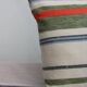 Striped linen cushion
