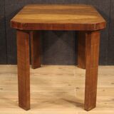Italian coffee table in walnut wood in Art Deco style