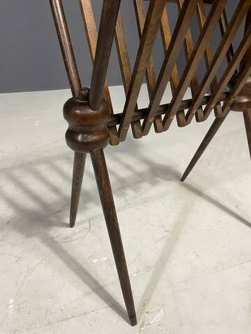 French vintage beech magazine rack, 1960s