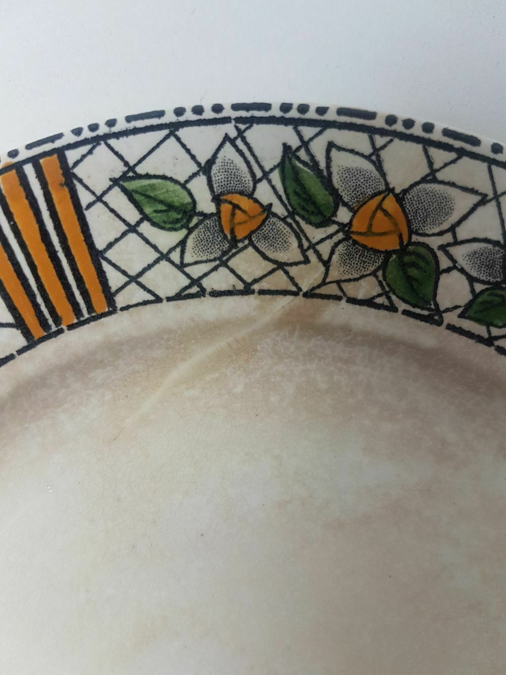 Set of 6 dessert plates in earthenware HBCM model Elisabeth