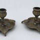 Pair of vintage brass table candlesticks
