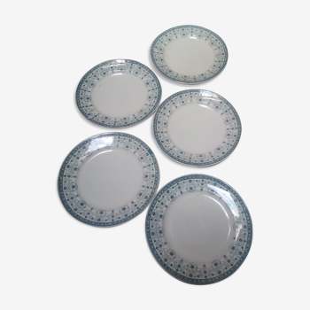 Set de 5 assiettes Marceau St Amand Terre de fer