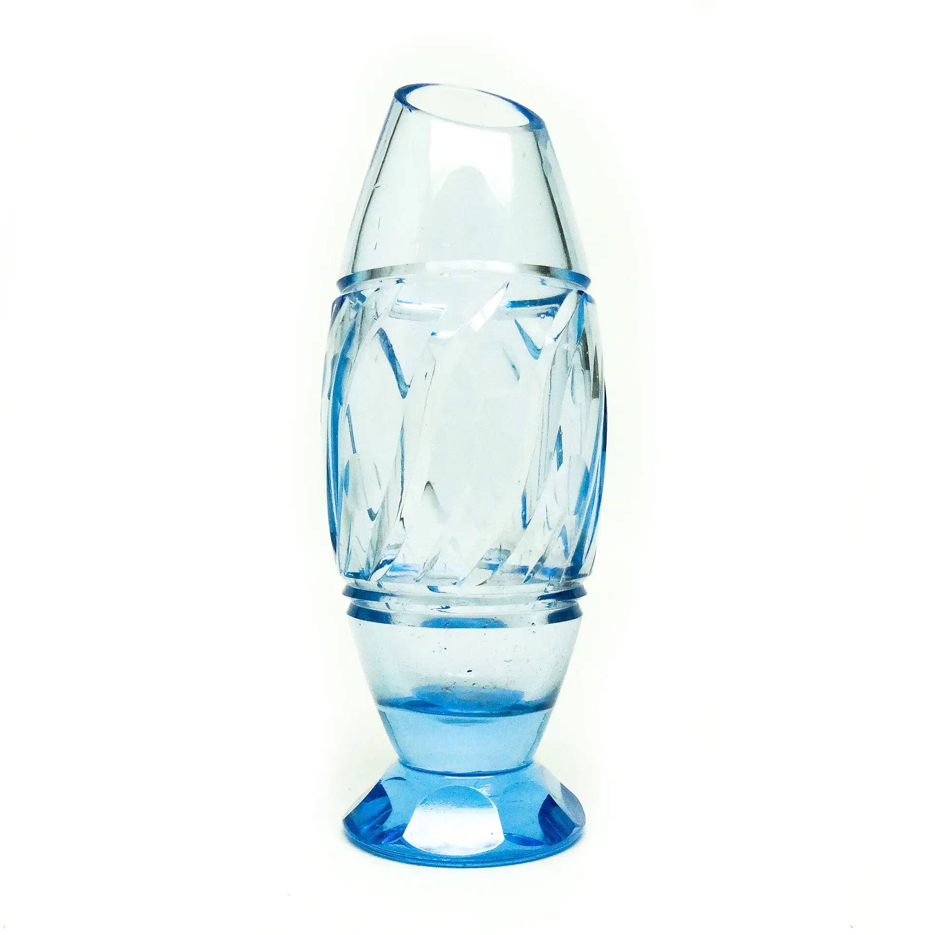 Mid-century modern vase, crystal, Czechoslovakia, 1950s