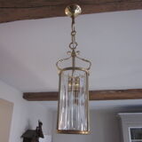 tailled crystal and brass hanging