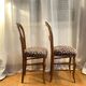 Chaises Louis Philippe en noyer époque XIXe, tapissées à neuf