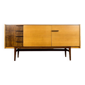 Walnut and Ash Sideboard by František Mezuláník for Up Závody, 1960s