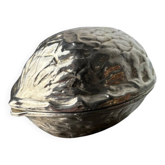 Silver plated walnut shaped nutcracker, Italy 1970s