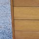 Vintage store chest of drawers in blond oak metal tube legs 4 drawers