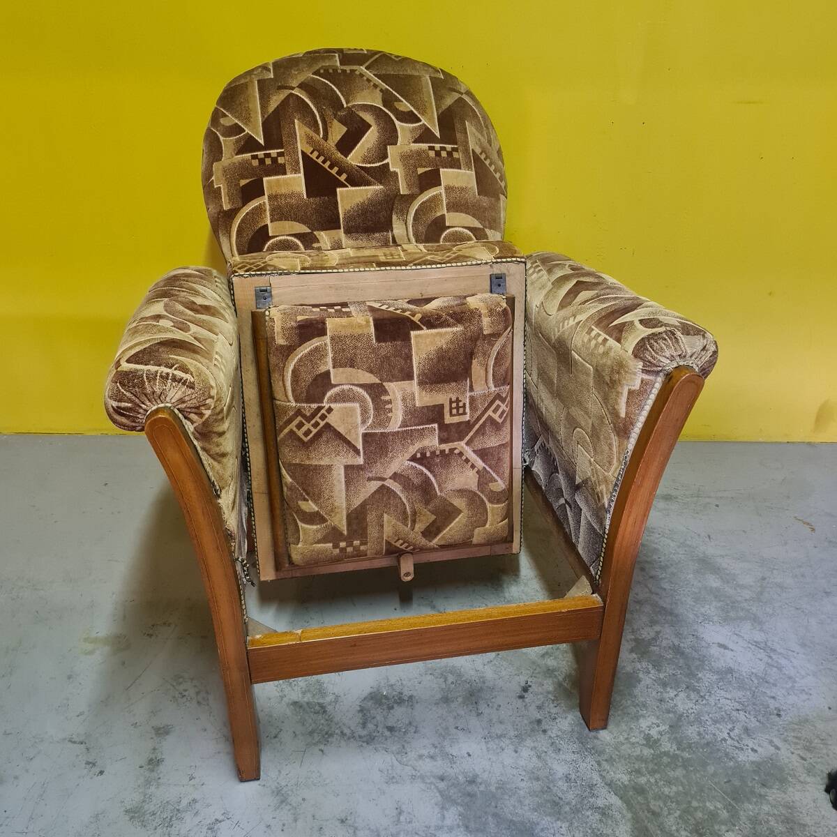 French Art Deco Lounge Armchair Circa 1920.