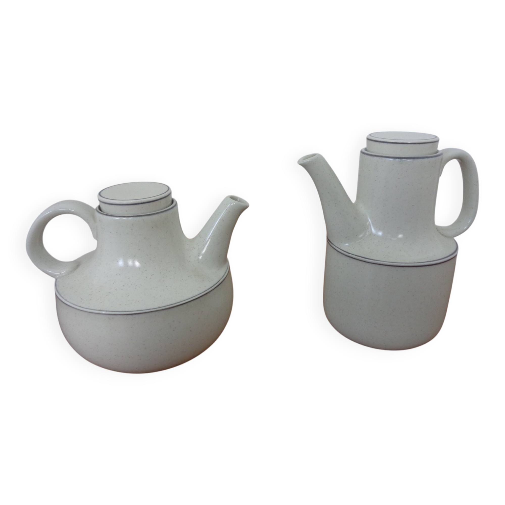 Swedish Birka Teapot & Coffeepot by Stig Lindberg for Gustavsberg, 1960s, Set of 2