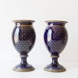 Pair of Sèvres style porcelain vases circa 1900