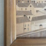 Wood marquetry table