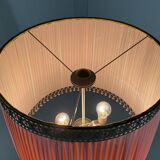 Austrian brass floor lamp pleated lampshade 1940-50’s