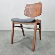 Rare mid-century dining chair in the style of Eames, up to 8 available, 1960s
