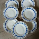 6 antique soup plates from Digoin and Sarreguemines