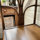 Vintage rattan bookcase from the 70s