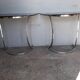 Paire de console demi lune chrome et verre ep 1970
