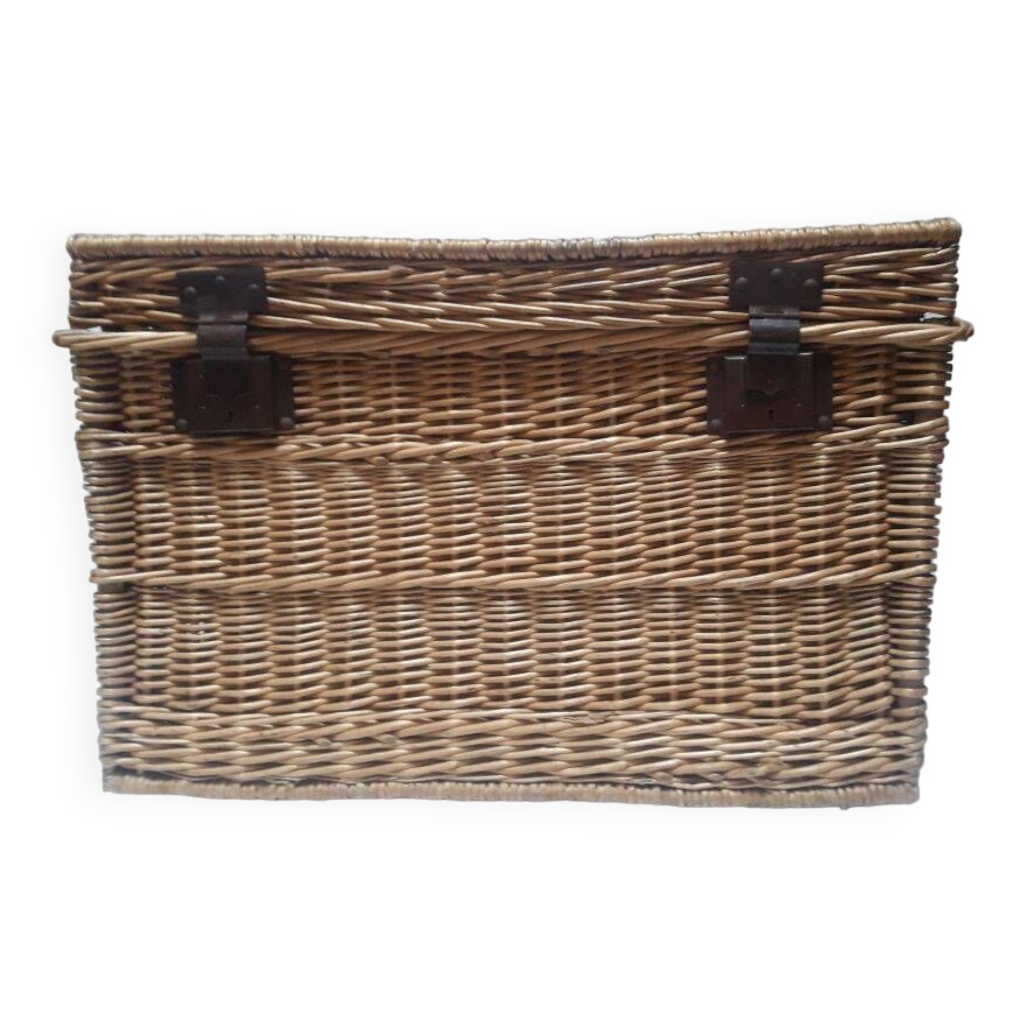 Wicker trunk L75xH53xD48 vintage