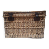 Wicker trunk L75xH53xD48 vintage