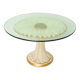 Carved wooden round table, Italy, 1960
