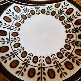 6 walnut model flat plates by Boch