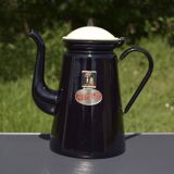 Old Menelit black enameled sheet metal coffee maker -1970