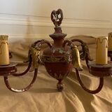Painted tole chandelier