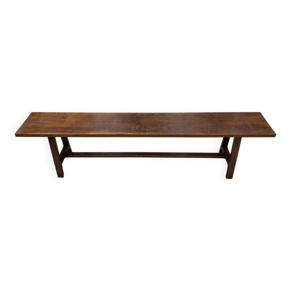 Banc de ferme en bois massif chêne 180cm pour table de ferme rustique 1950