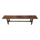 Solid oak farmhouse bench 180cm for rustic farmhouse table 1950