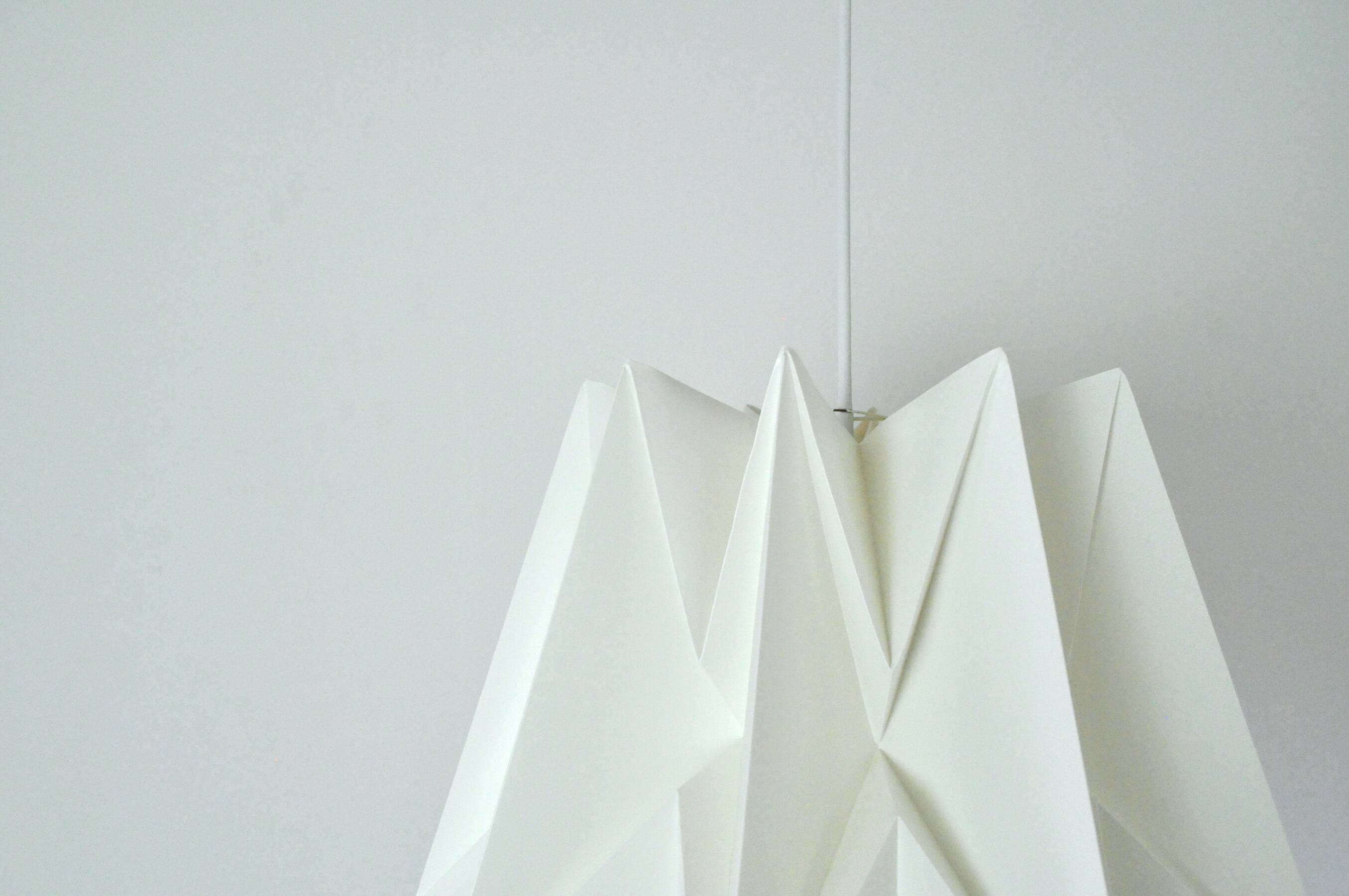 Large Le Klint hand-pleated hanging lamp by Peter Hvidt & Orla Mølgaard-Nielsen