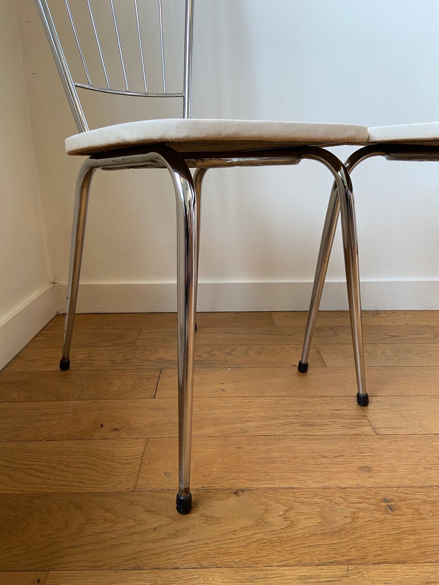 Pair of chrome chairs