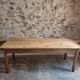 Old farmhouse dining table, rustic kitchen, poplar top, chestnut base, two drawers, 1800–1850.