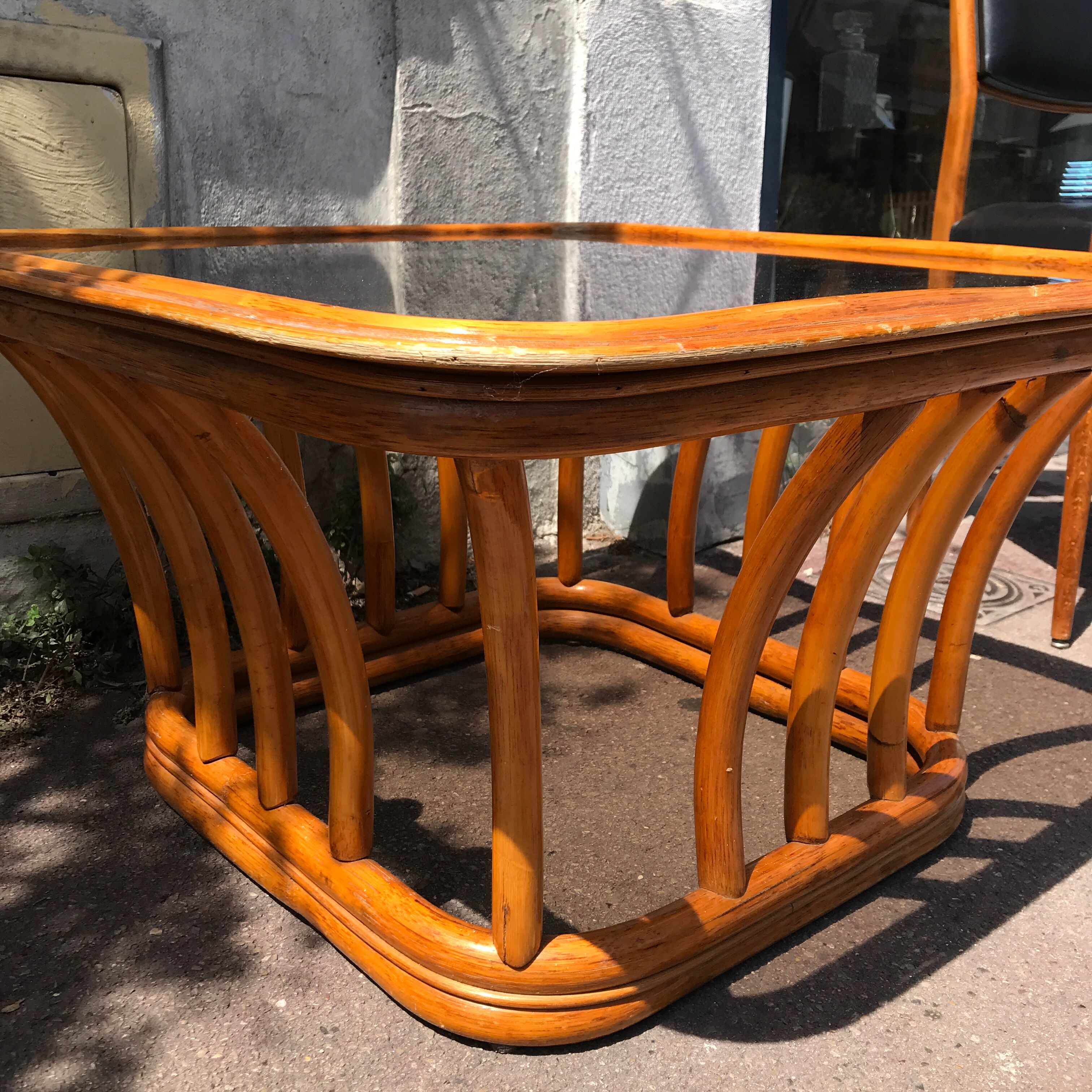 Rattan coffee table