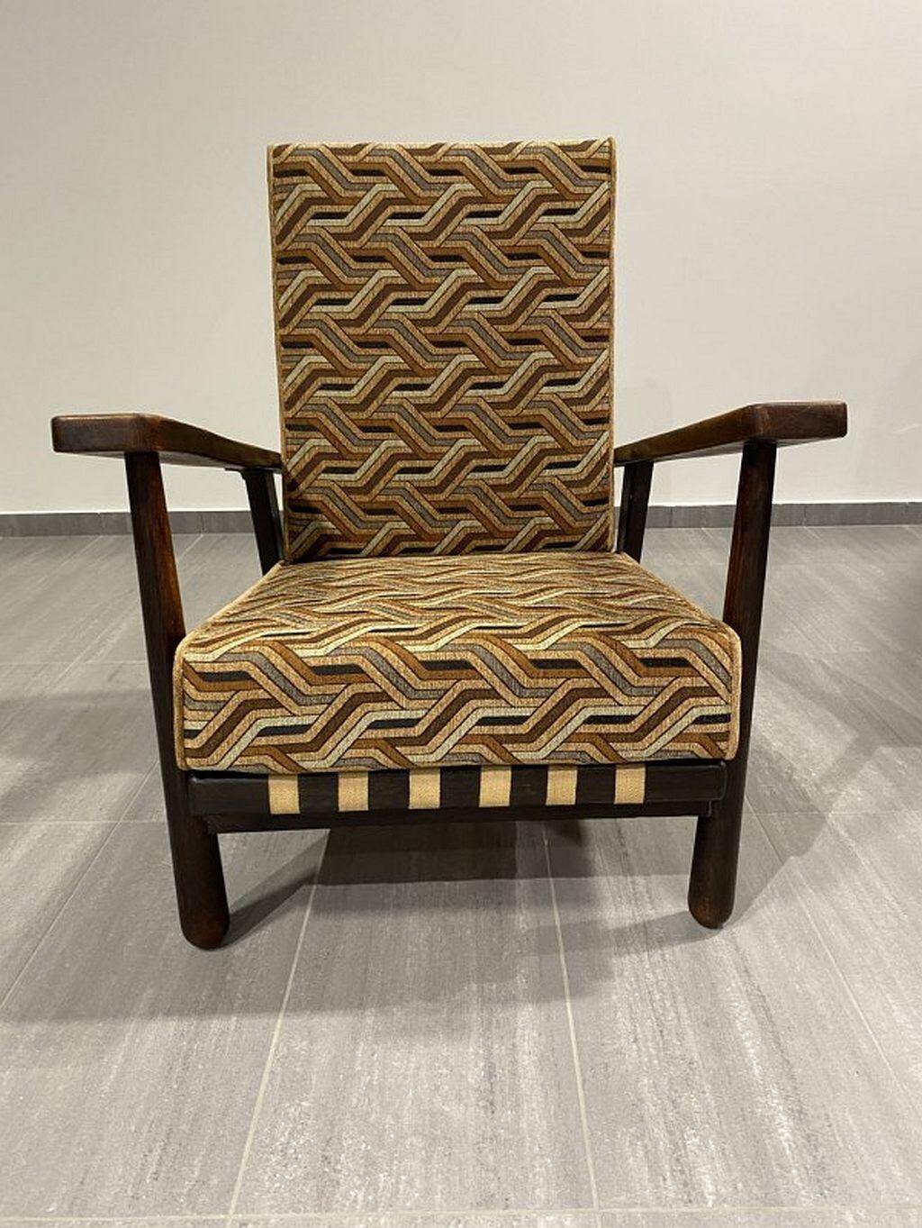 Adjustable armchair by Jan Vanek for Krásná Jizba 1940s