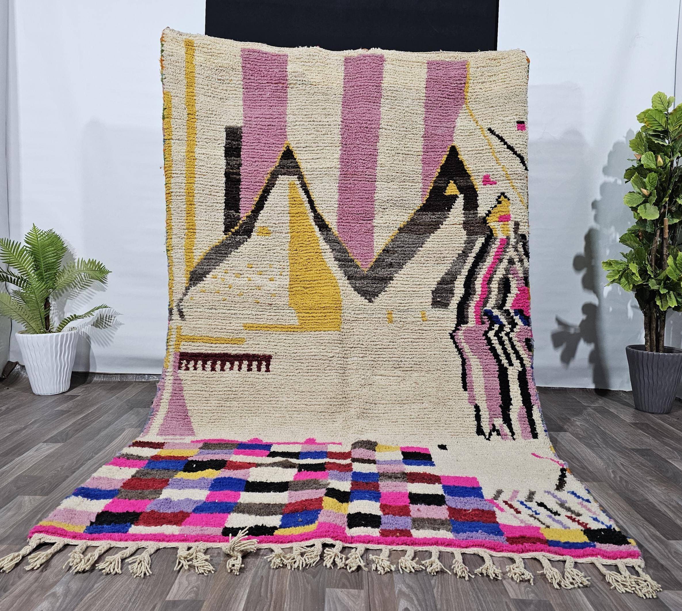 Natural handmade Moroccan rug 3 x 2 m