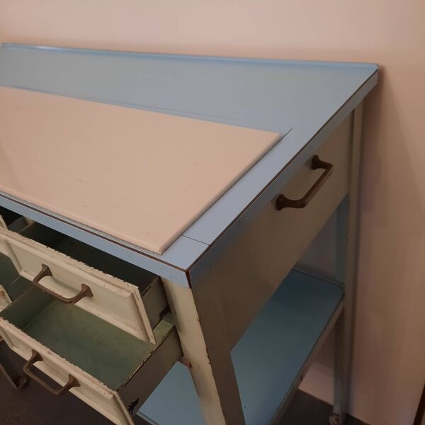Meuble console de dentiste 1950