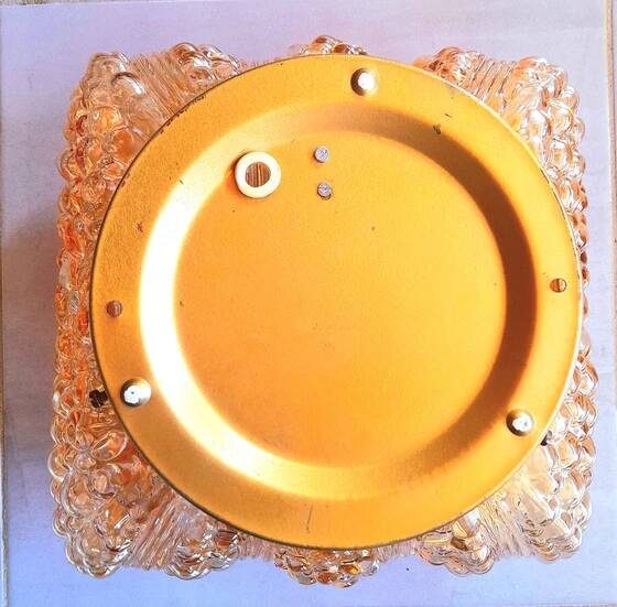 1970s iridescent glass bubble ceiling light