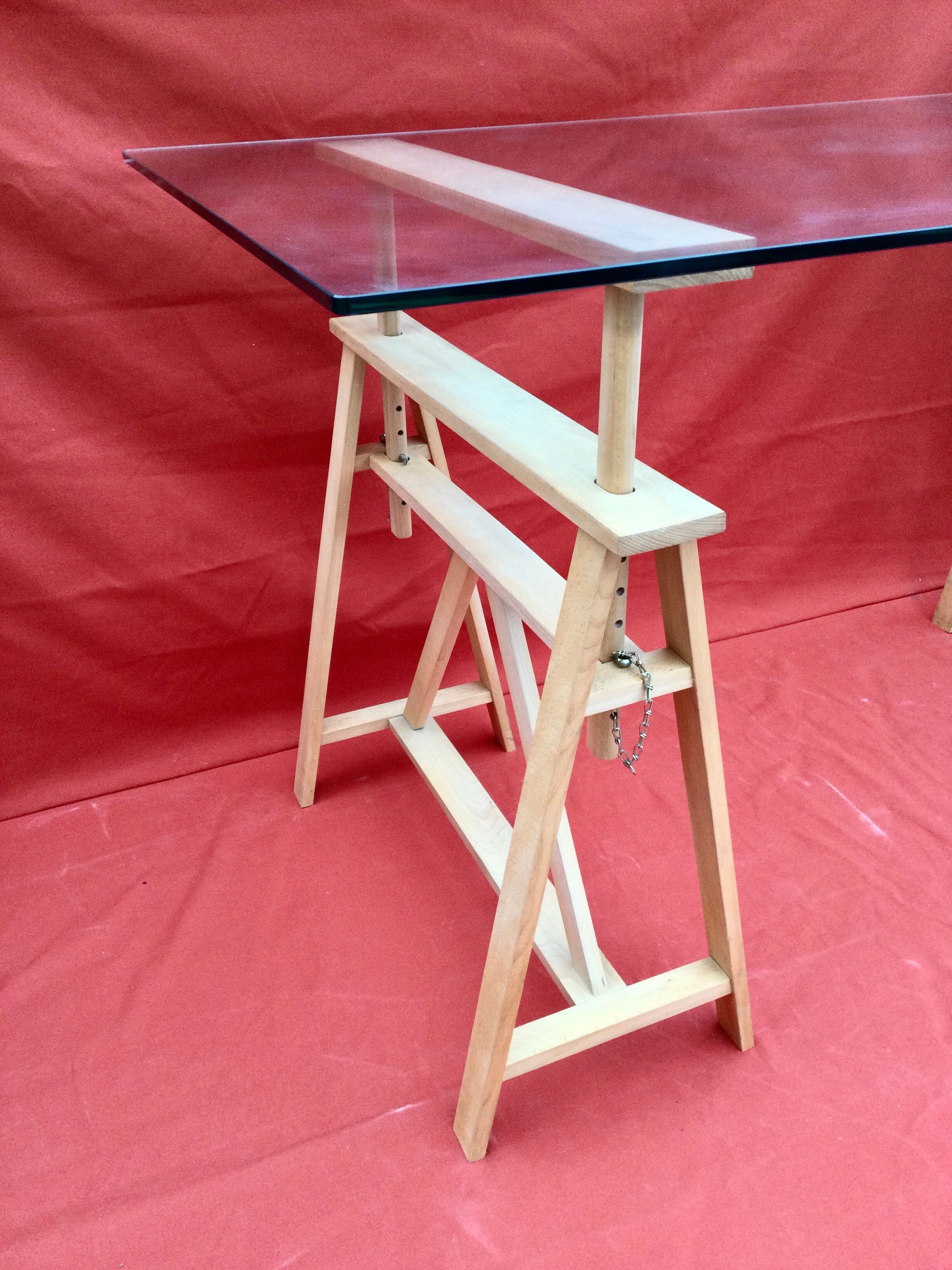 Bureau hêtre et verre
