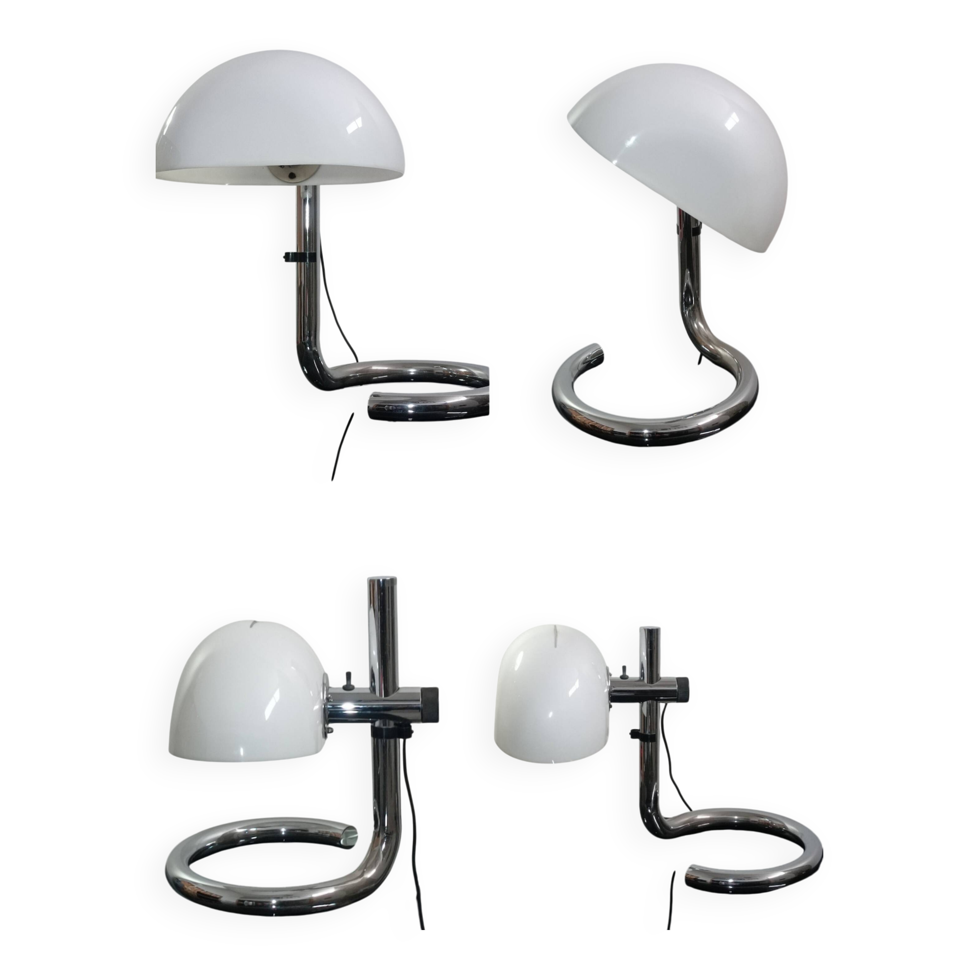 Importante lampe design par Metalarte 1970s