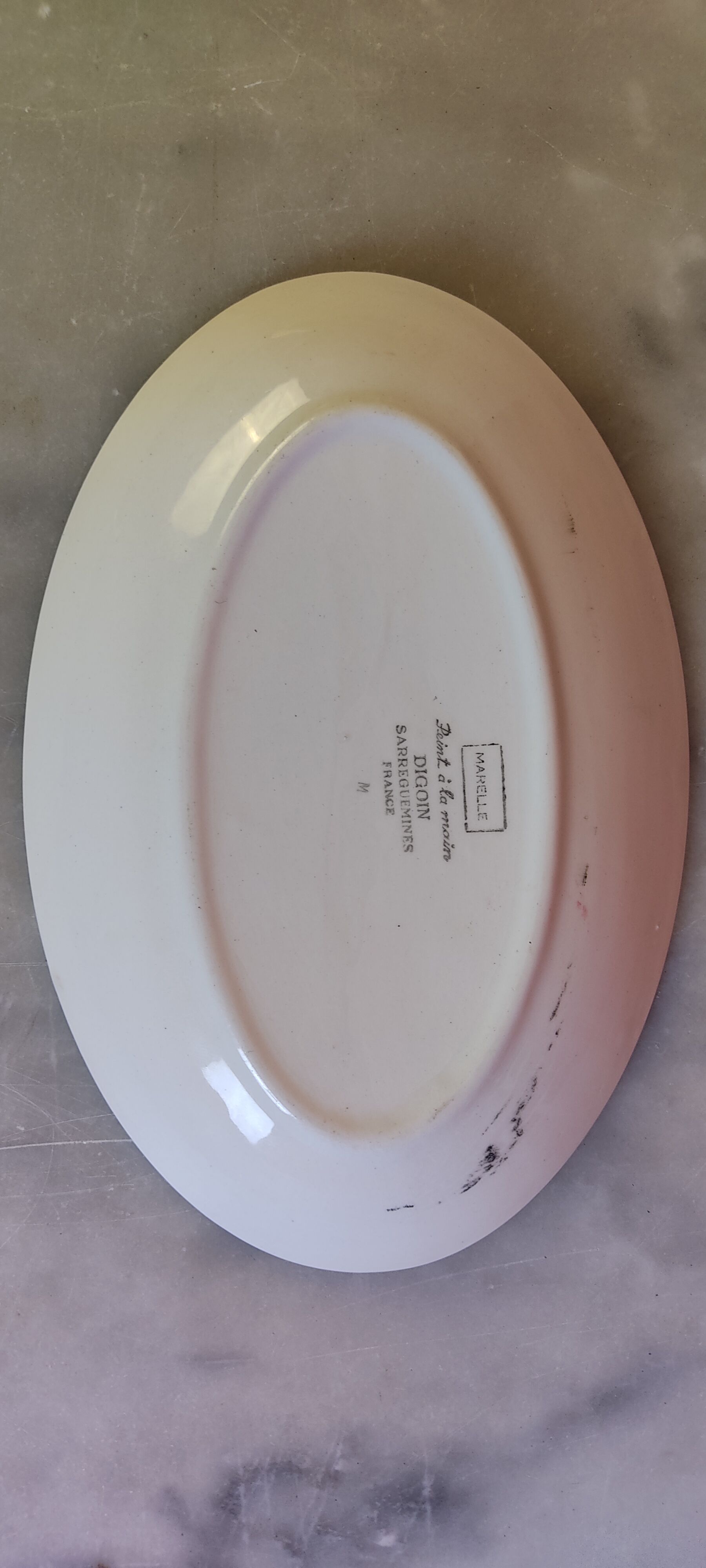 Oval dish Digoin Sarreguemines