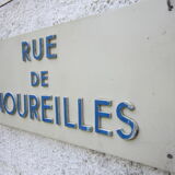 Old plate of street of La Rochelle