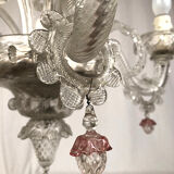Murano glass chandelier with four arms of light, late nineteenth century
