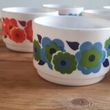 Set of seven arcopal coffee cups