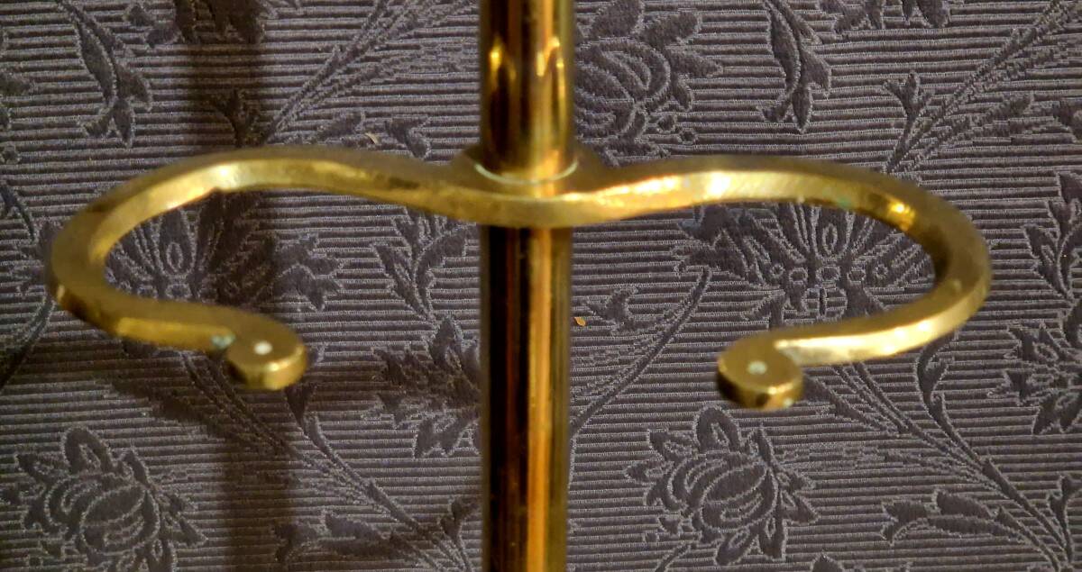 19th century brass fireplace set