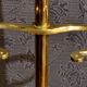 19th-century brass fireplace tool set