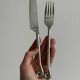 set of 2 metal cutlery for 2 people