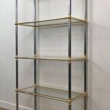Neoclassical shelf with silver gunmetal patina and gilt metal