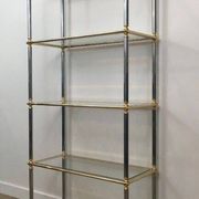 Neoclassical shelf with silver gunmetal patina and gilt metal